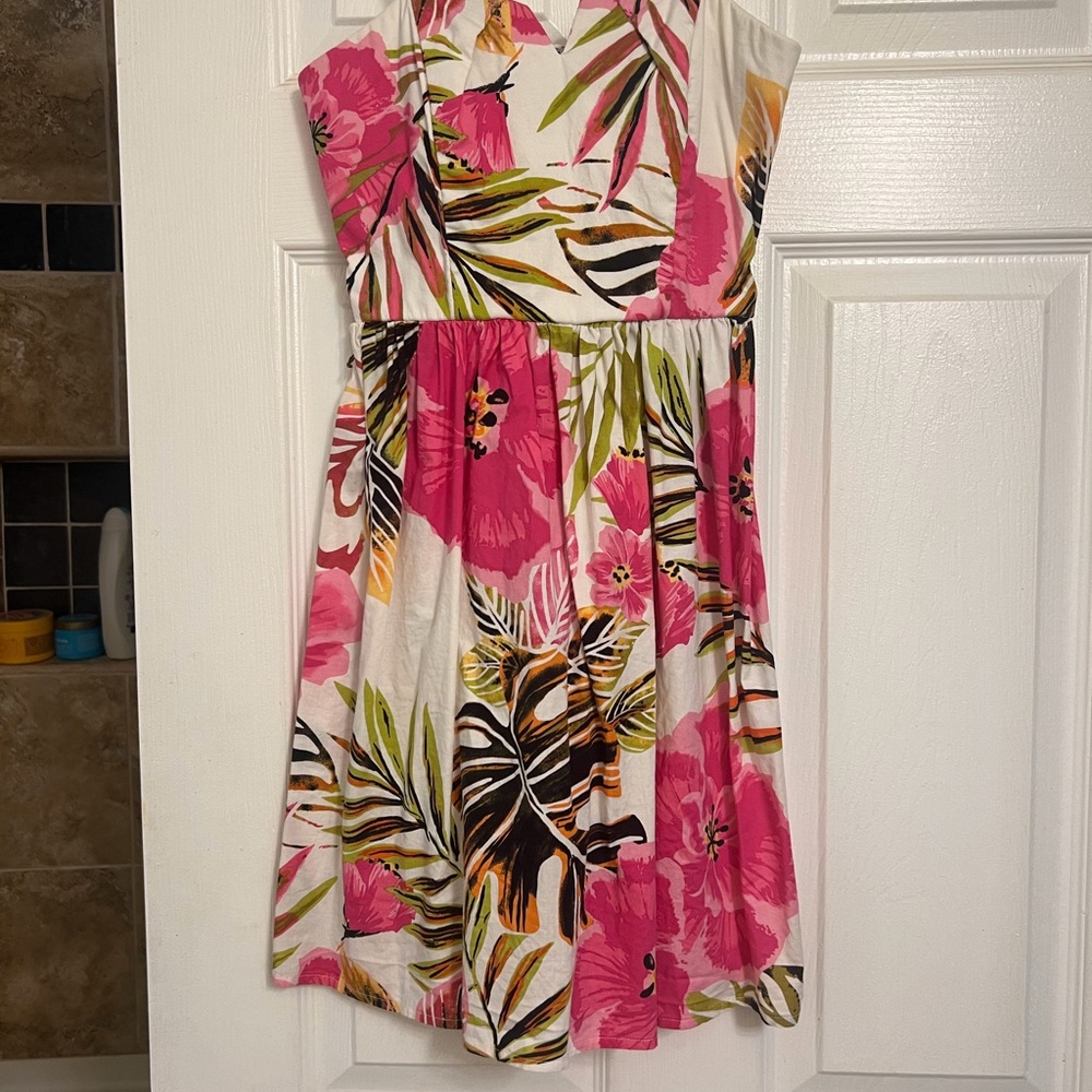 City Studio Strapless Floral Dress